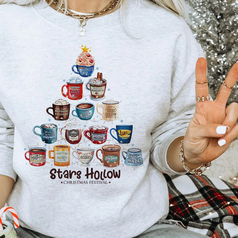 Star Hollow Christmas Tree - Gilmore Inspired Sweatshirt