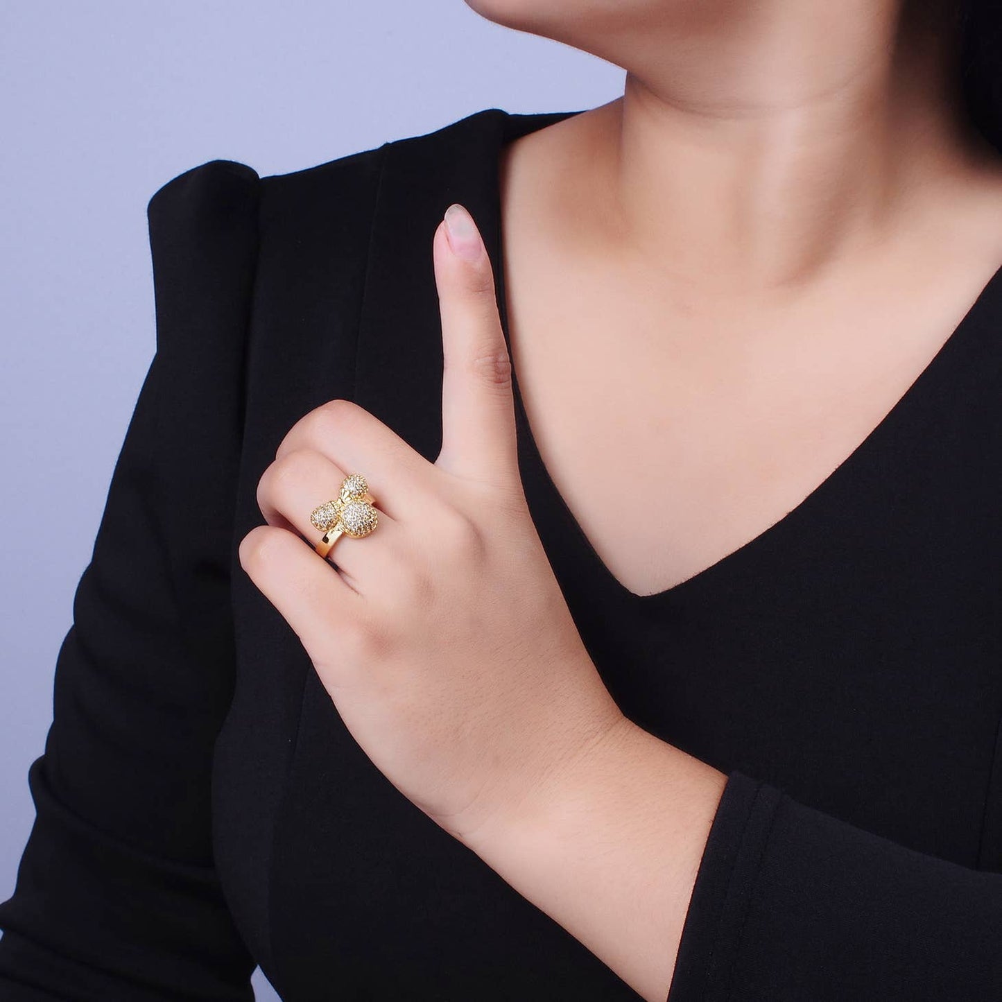 Diamond Bow Ring
