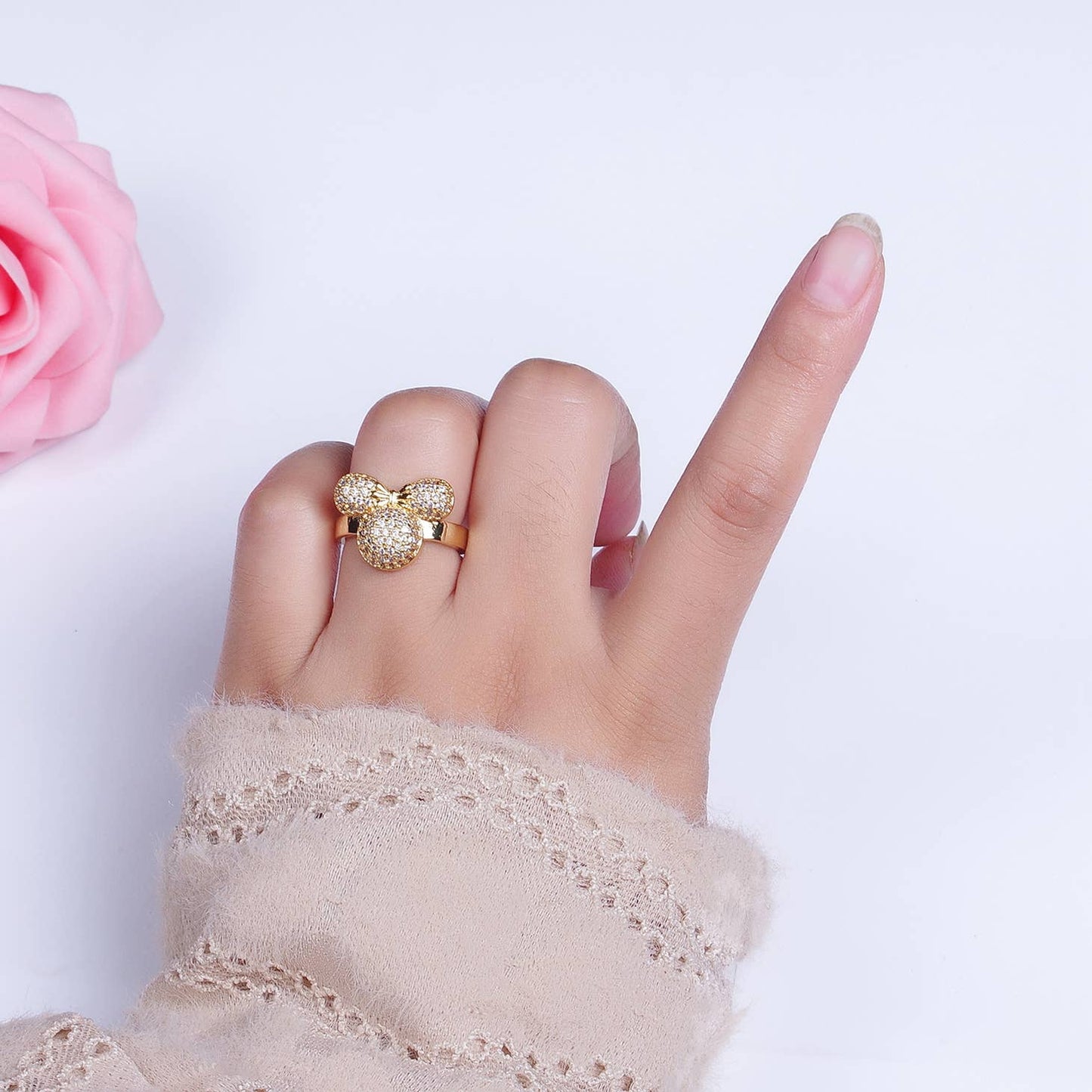 Diamond Bow Ring