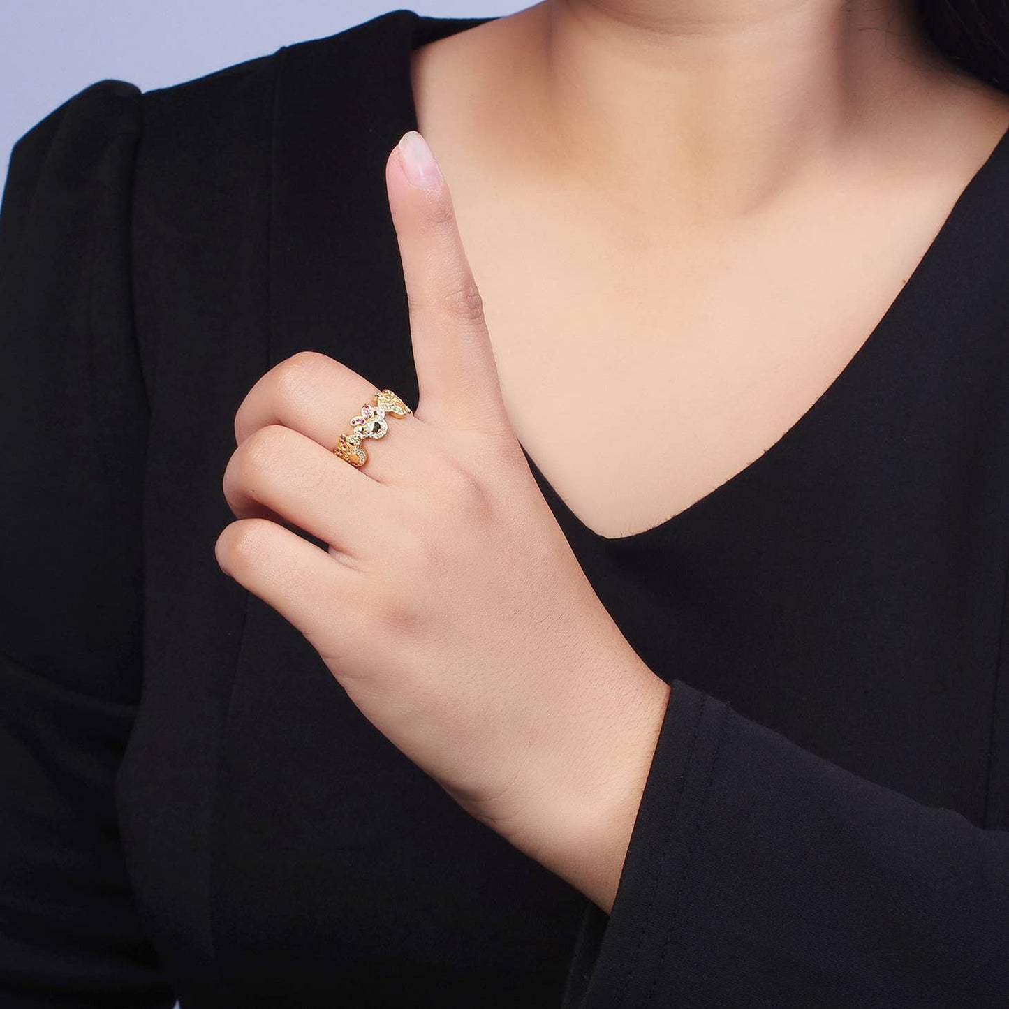 Diamond Mouse Ring