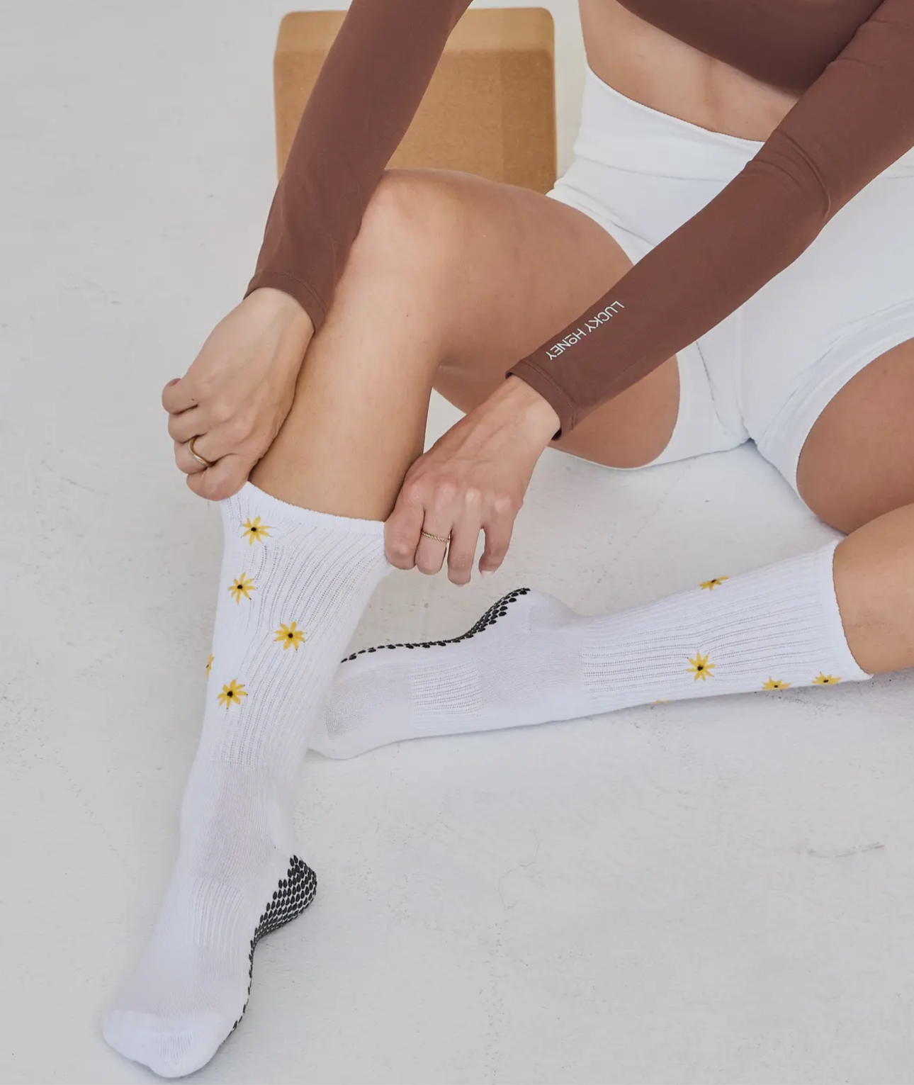The Floral Grip Sock