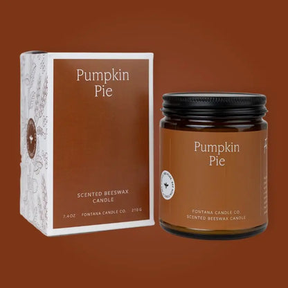 Pumpkin Pie Essential Oil Beeswax Jar Candle