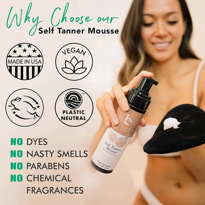 Self Tanner Body Tanning Mousse (3 Shades, 2 Sizes)