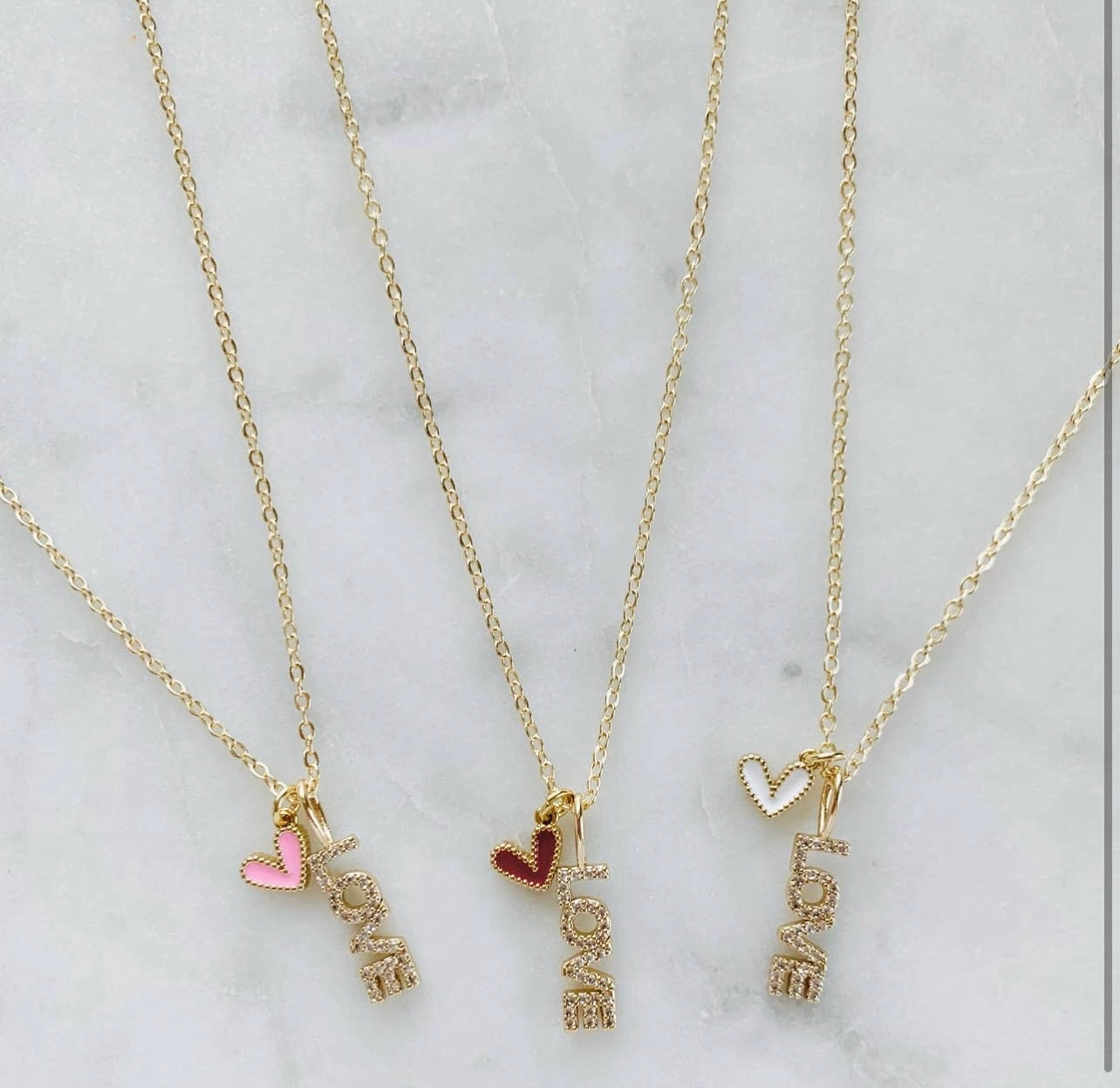 Lovey Dovey Necklace (PINK)